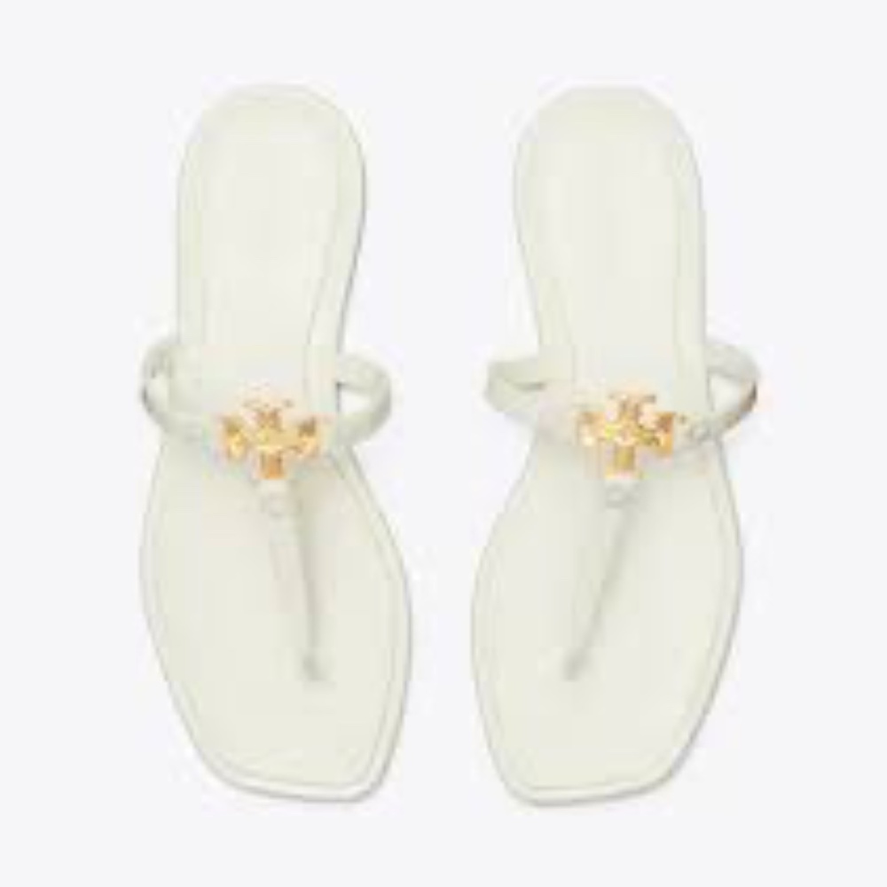 NIB TORY BURCH MINI MILLER JELLY THONG SANDAL ivory